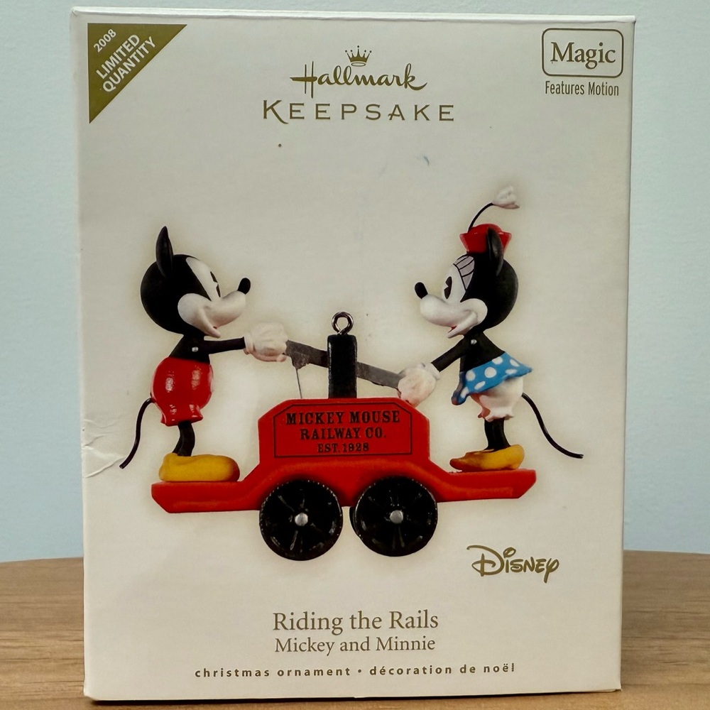 Hallmark Keepsake Magic 2008 Mickey & Minnie Mouse Railway Co. Disney Ornament - Picture 2 of 5